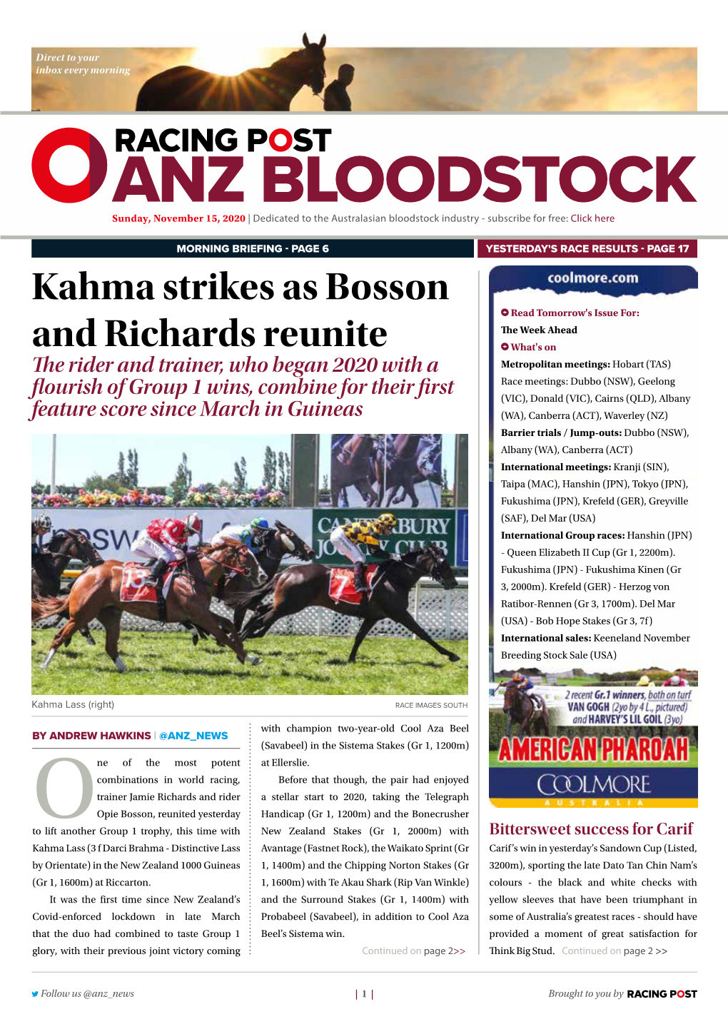 Kahma Strikes As Bosson and Richards Reunite | 2 | Sunday, November 15, 2020