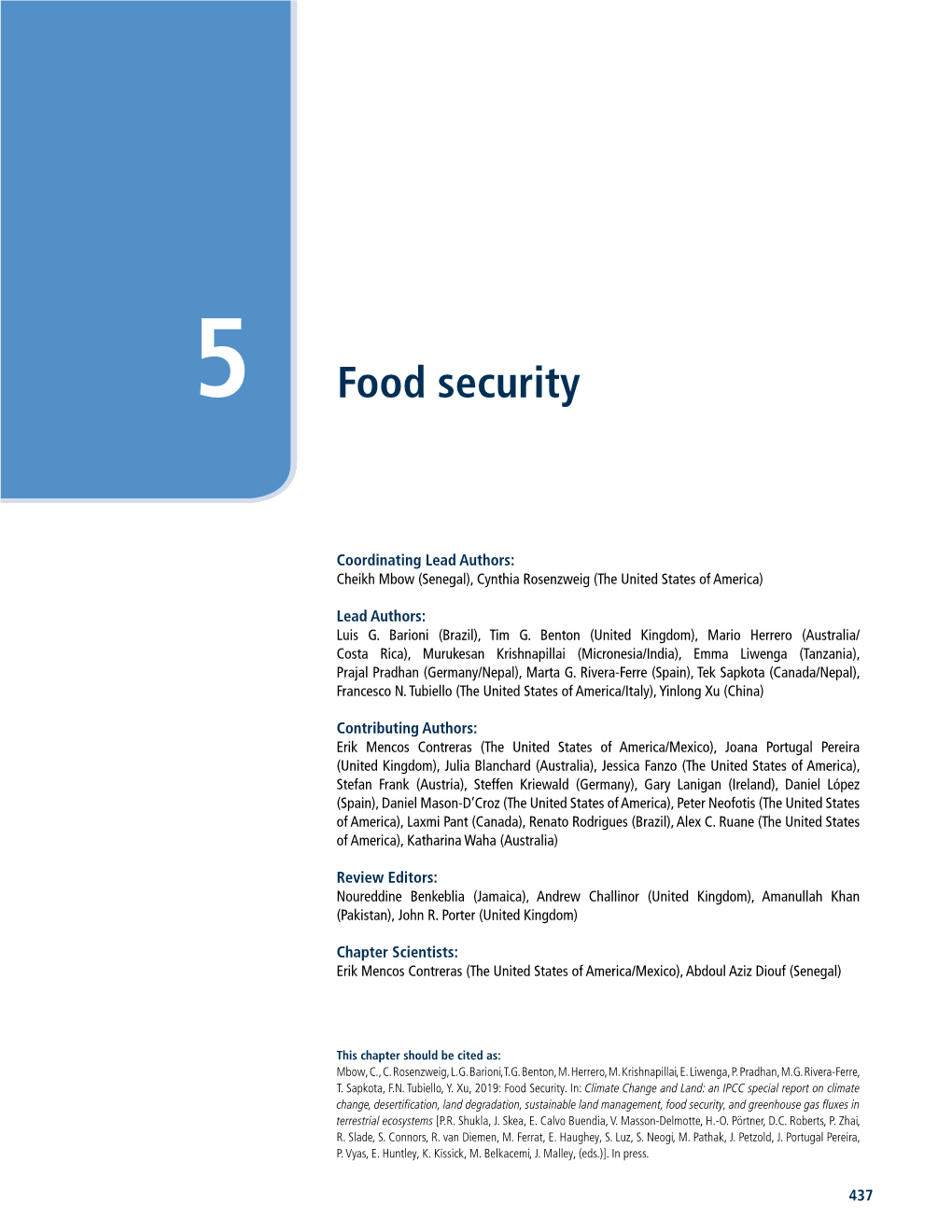 5 Food Security