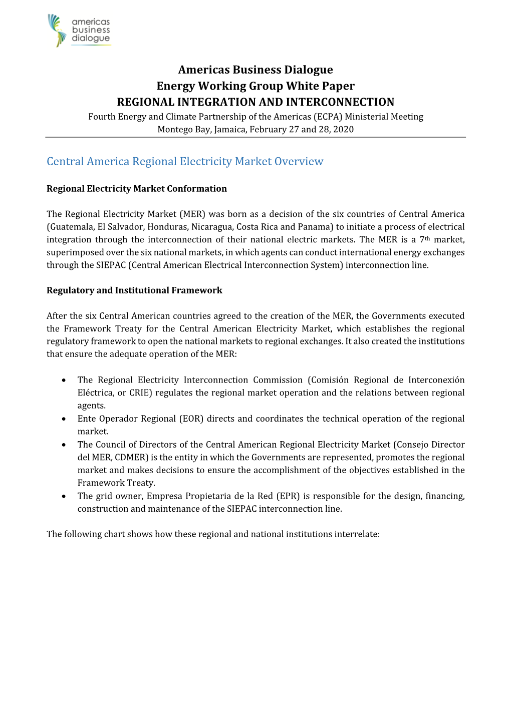 Regional Integration and Interconnection