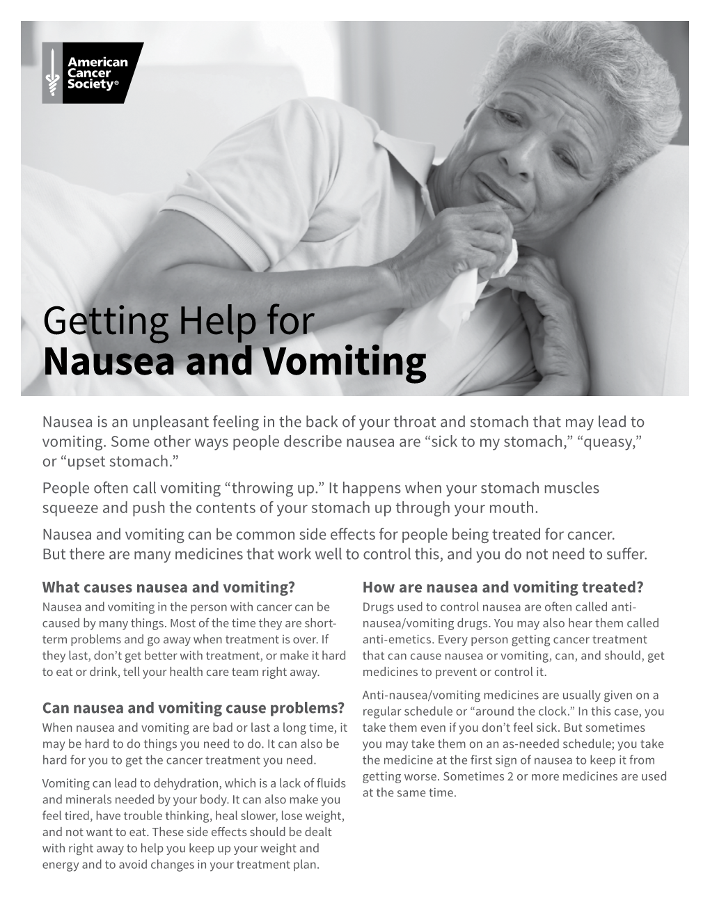 Getting Help for Nausea and Vomiting