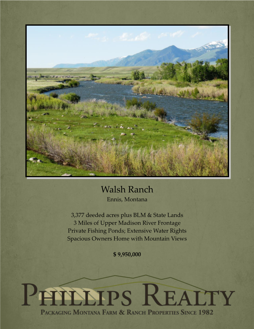 Walsh Ranch Ennis, Montana