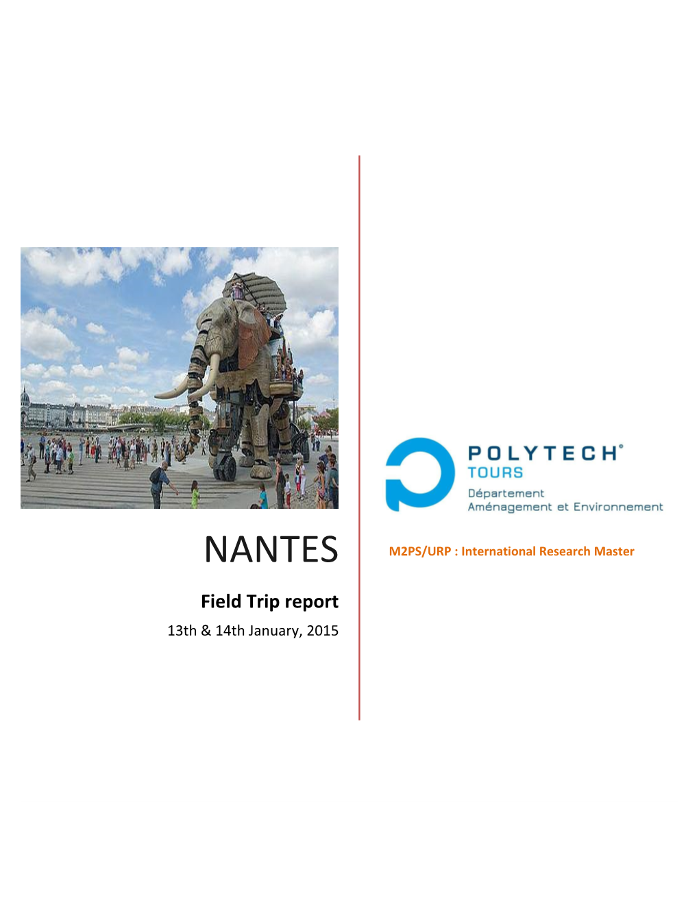 NANTES M2PS/URP : International Research Master