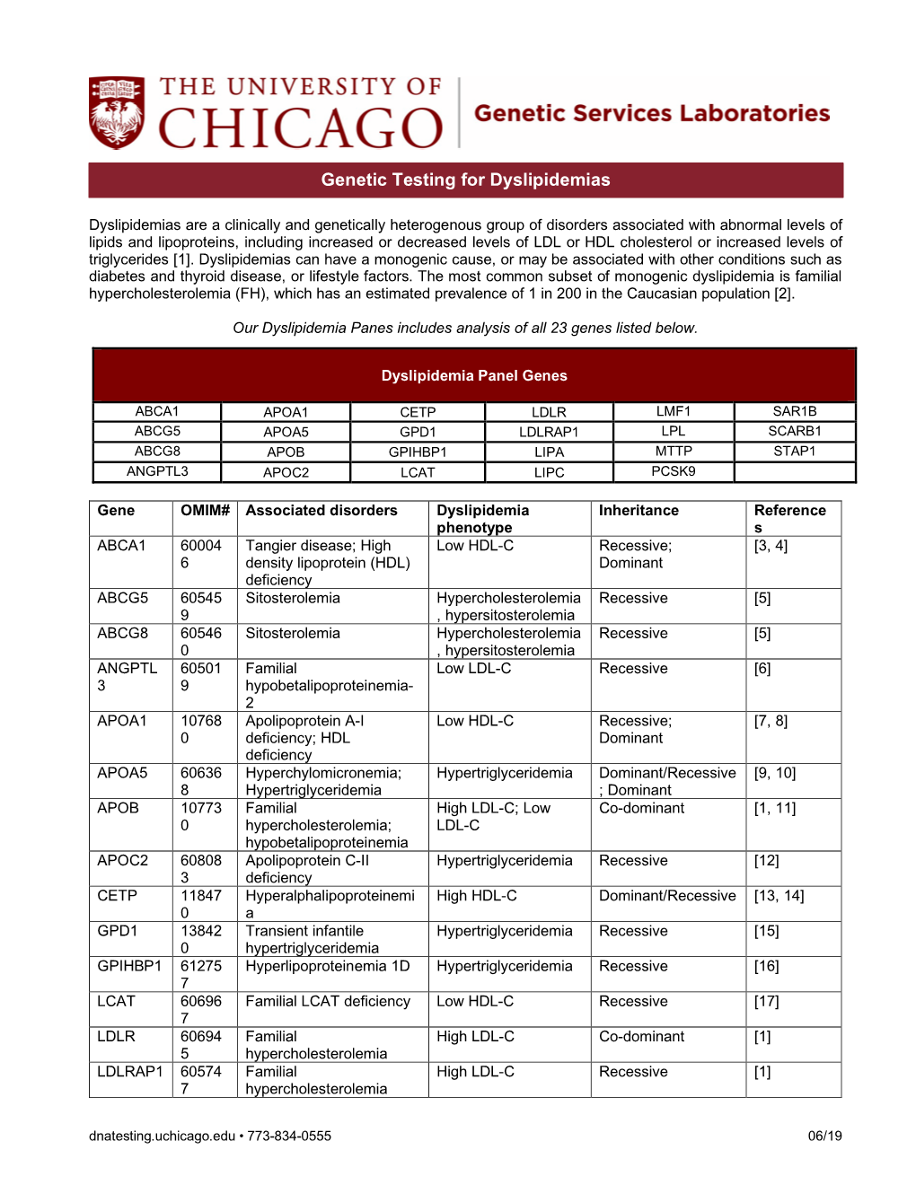 Dyslipidemia Infosheet 6-10-19