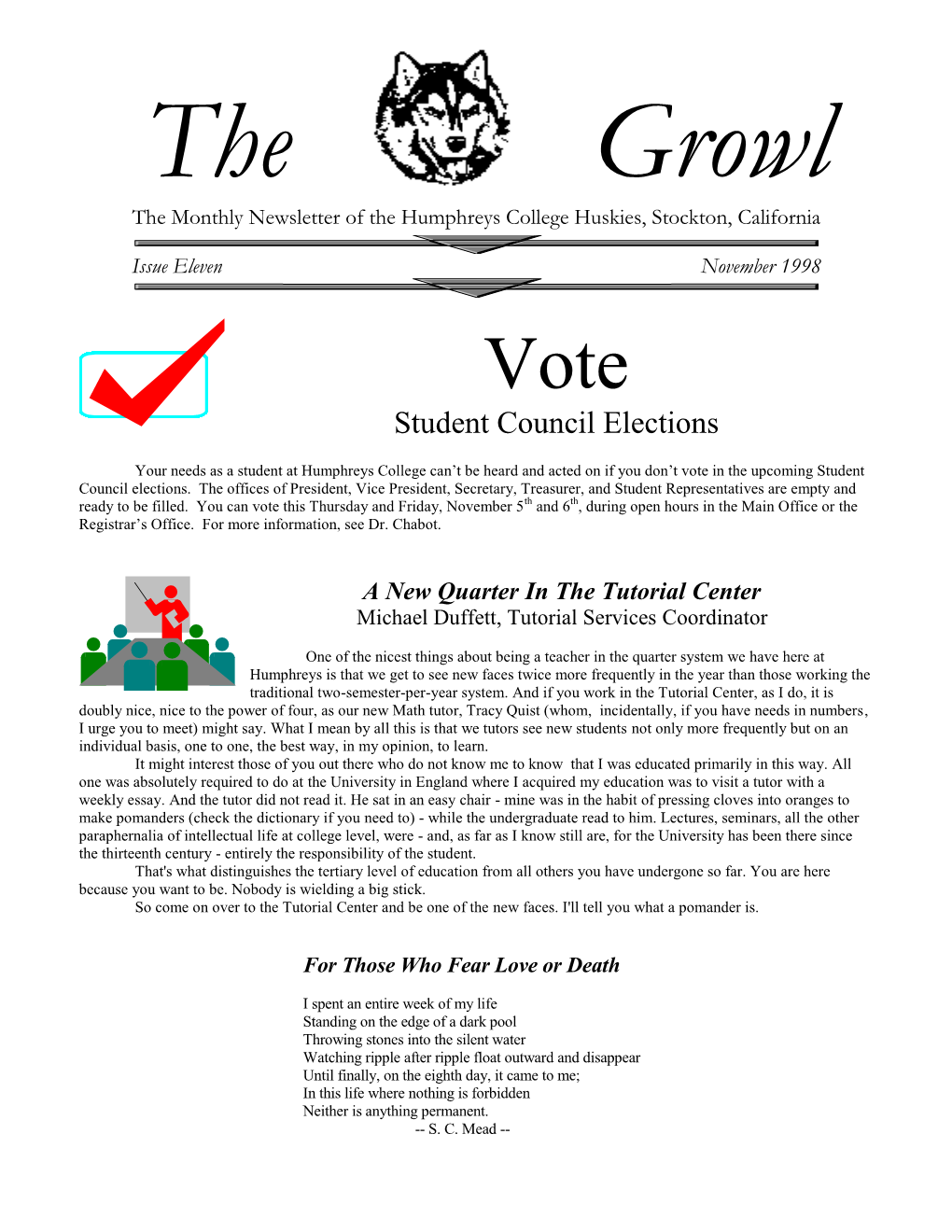 Student Council Elections