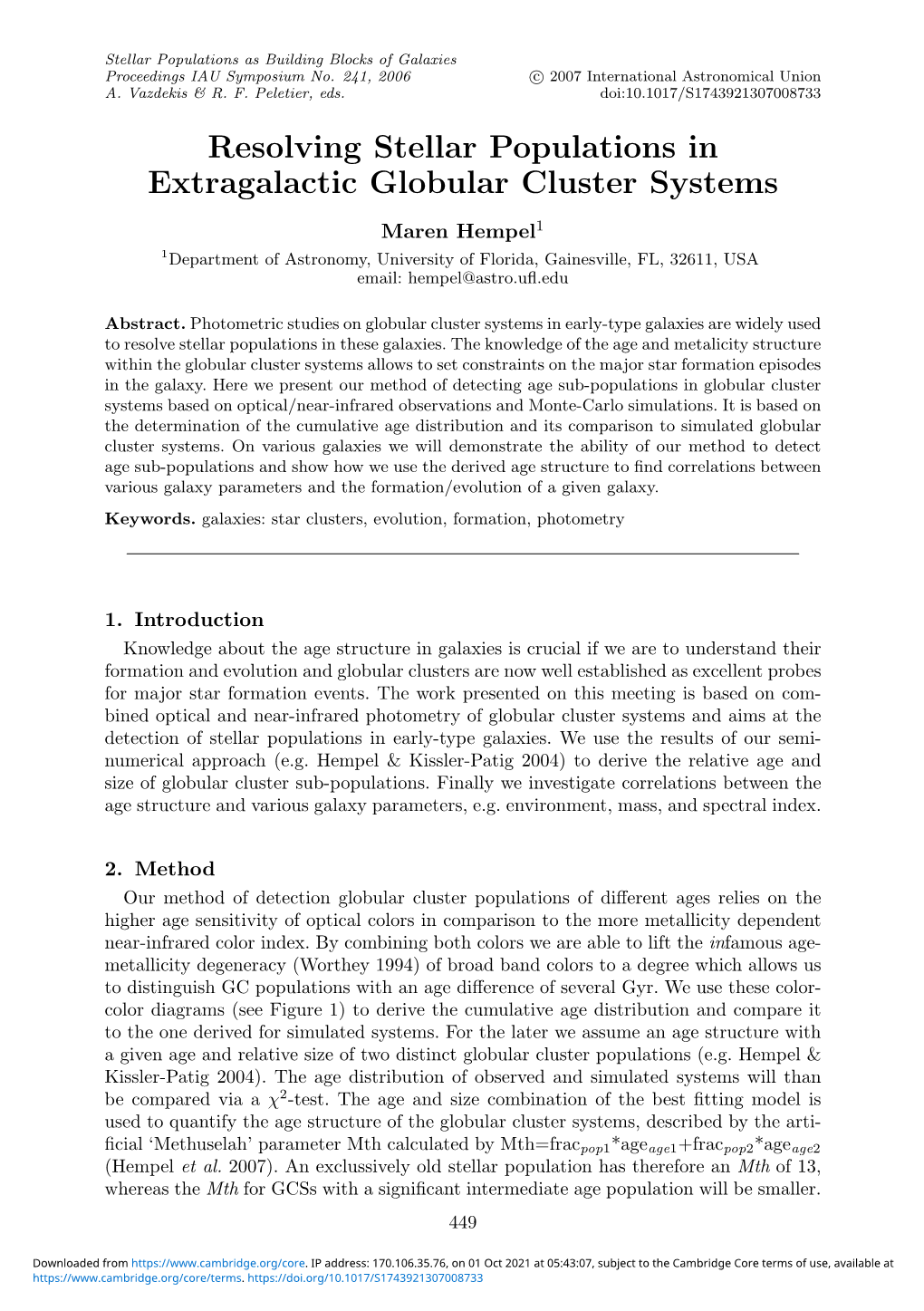 Resolving Stellar Populations in Extragalactic Globular Cluster Systems