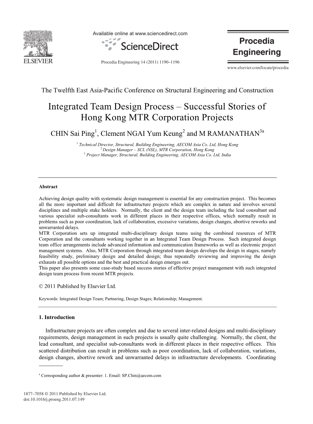 Successful Stories of Hong Kong MTR Corporation Projects