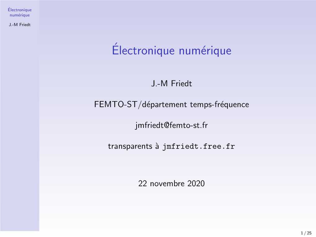 Électronique Numérique