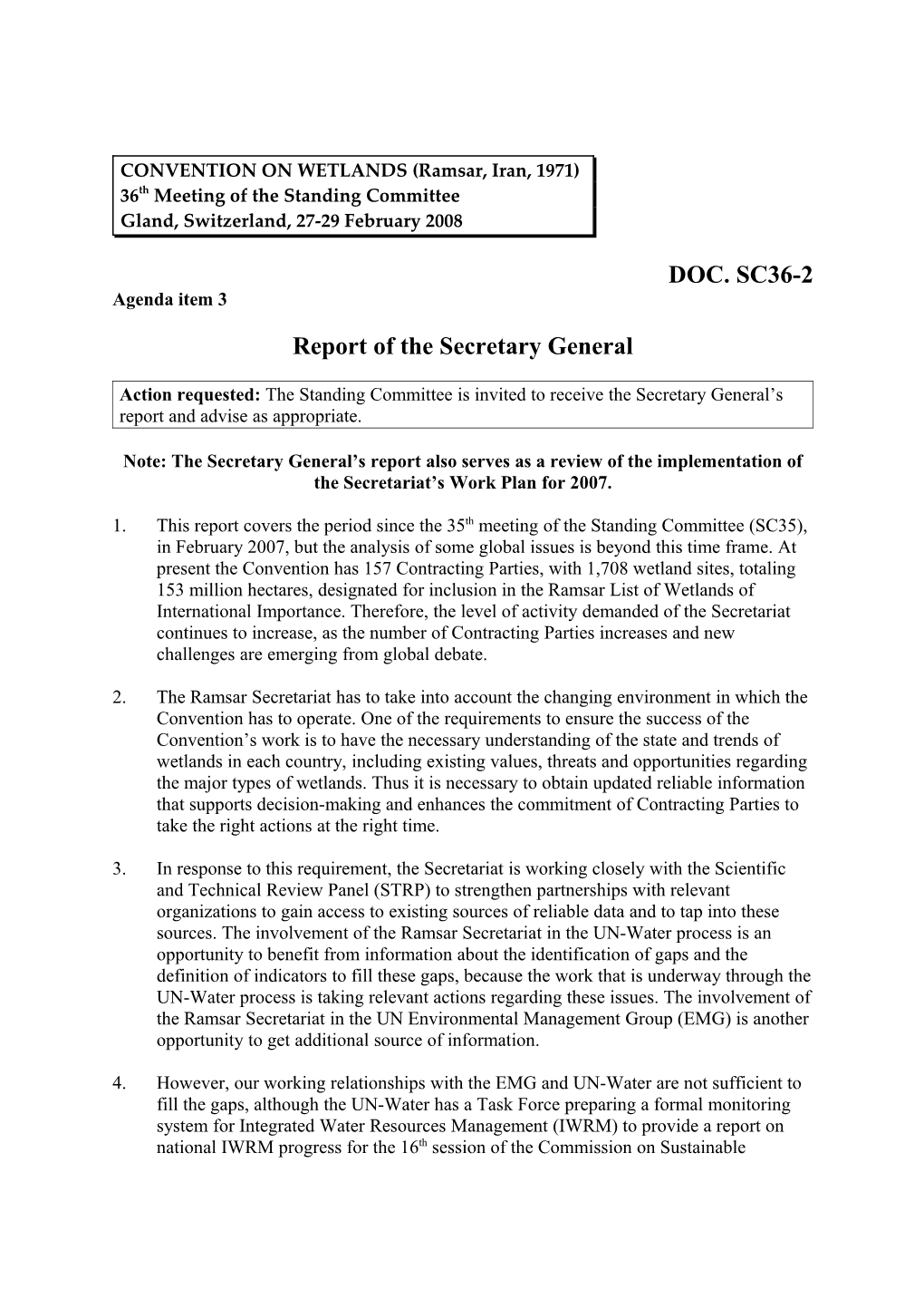 CONVENTION on WETLANDS (Ramsar, Iran, 1971) s2