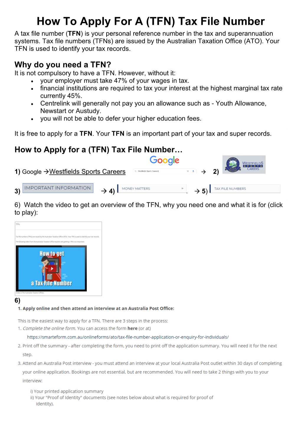 (TFN) Tax File Number