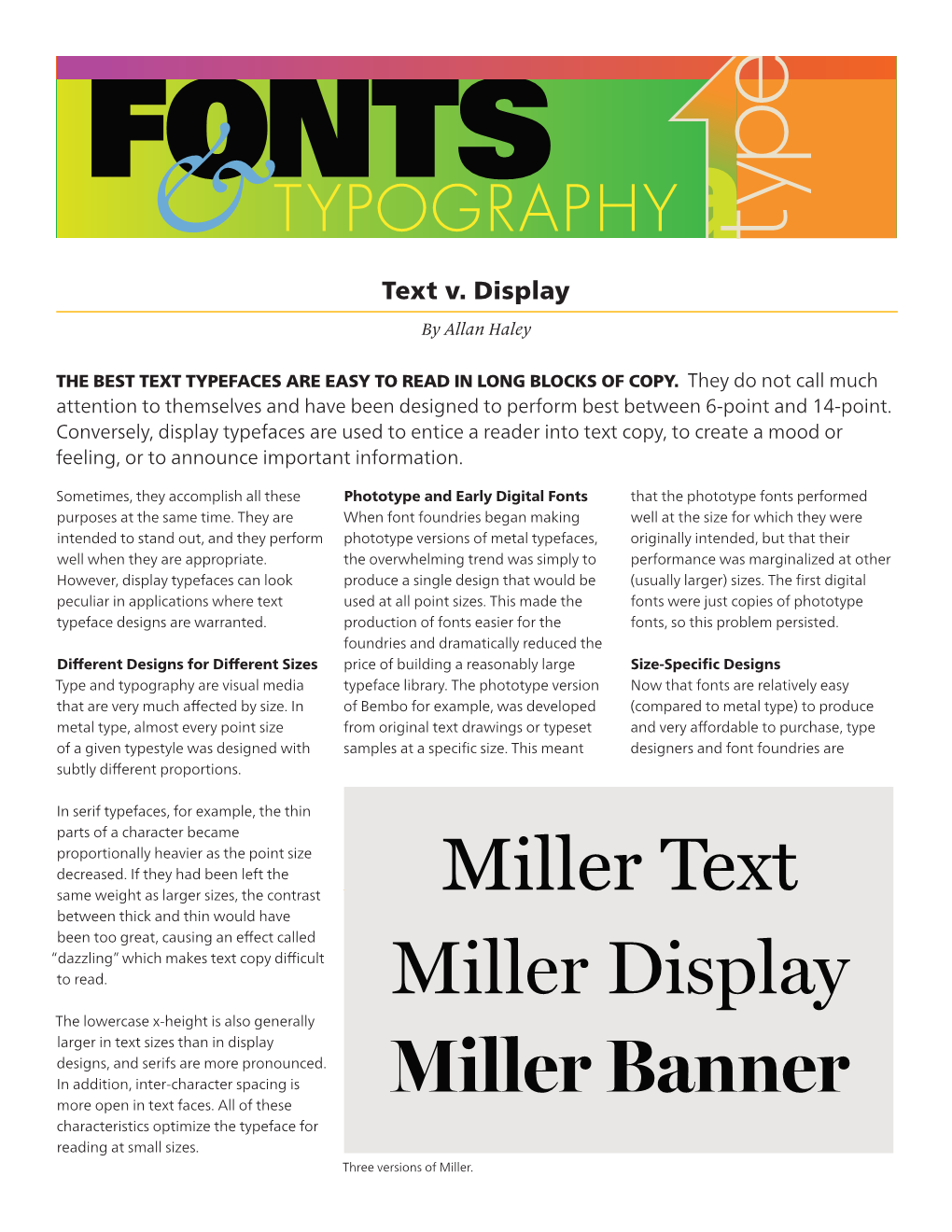 Text V. Display