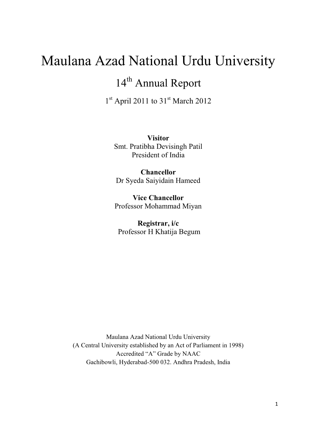 14Th Annual Report