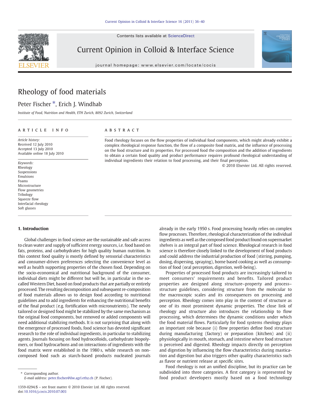 Rheology of Food Materials