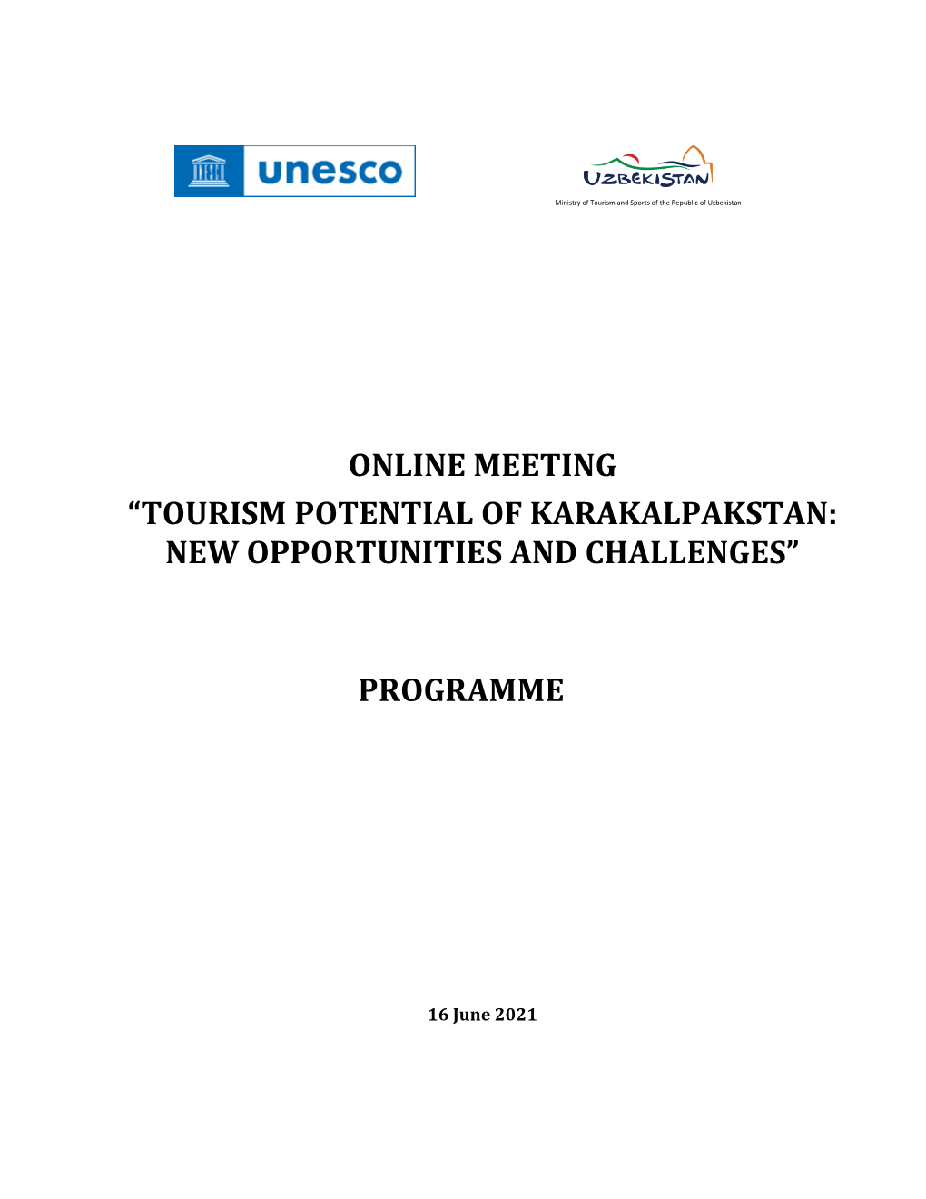 Online Meeting “Tourism Potential of Karakalpakstan: New Opportunities and Challenges”