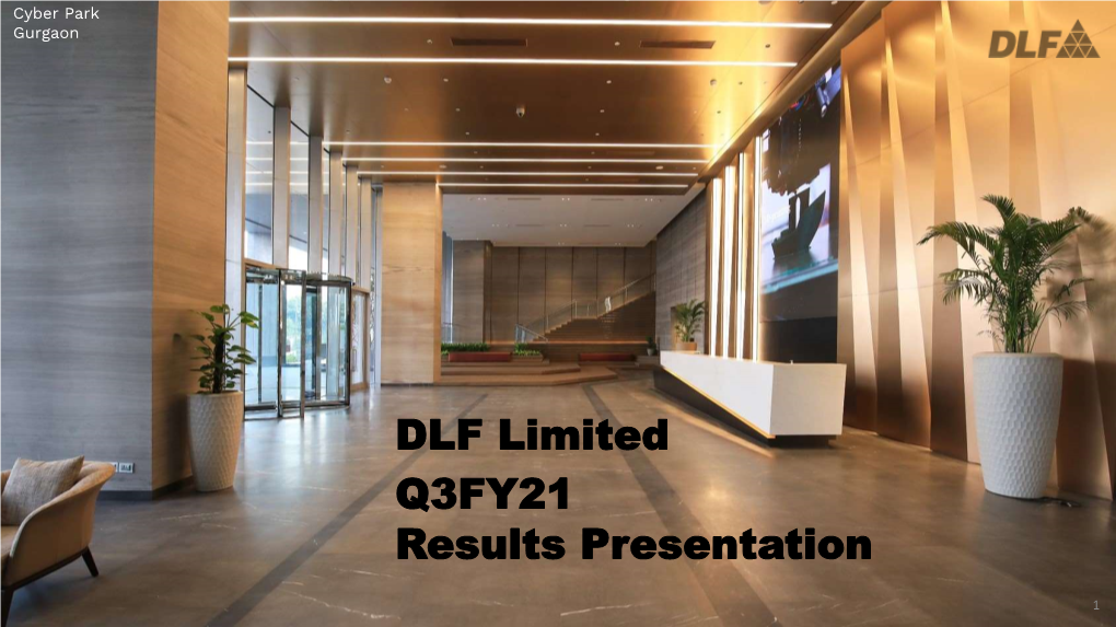 DLF Limited Q3FY21 Results Presentation