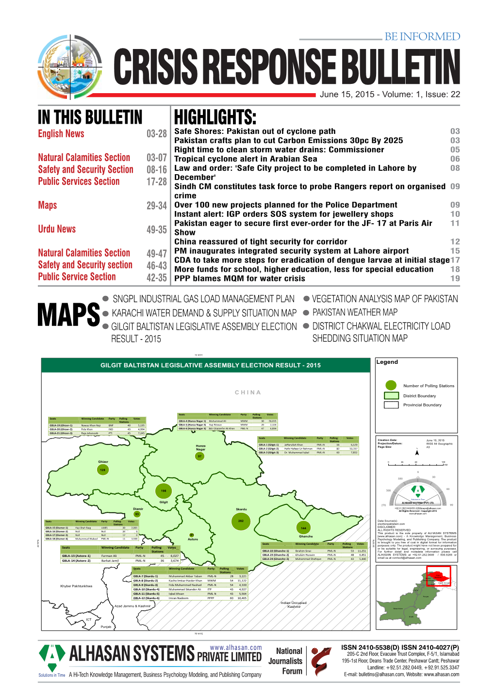 Crisis Response Bulletin Page 1-16