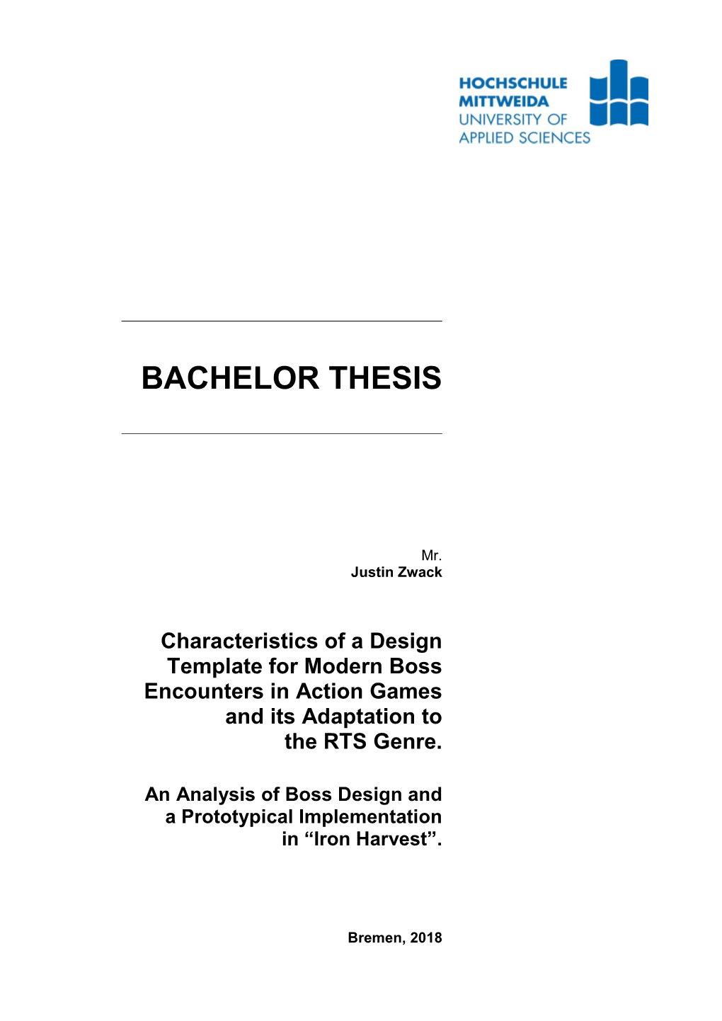 Bachelor Thesis