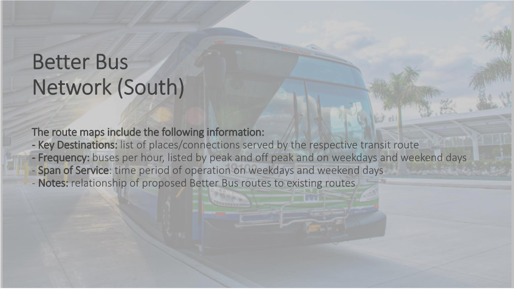 Better Bus Network (South)