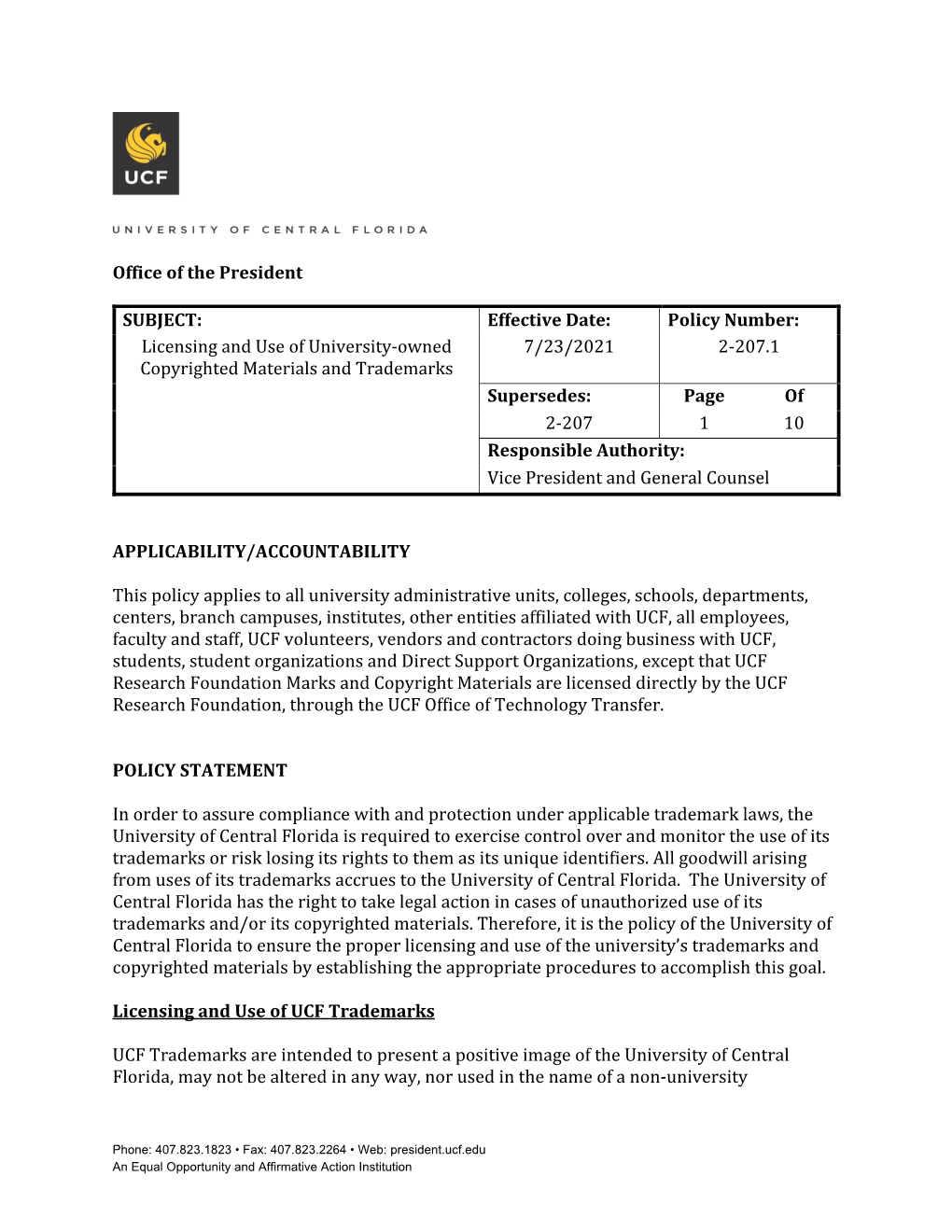 Licensing and Use of University-Owned Copyrighted