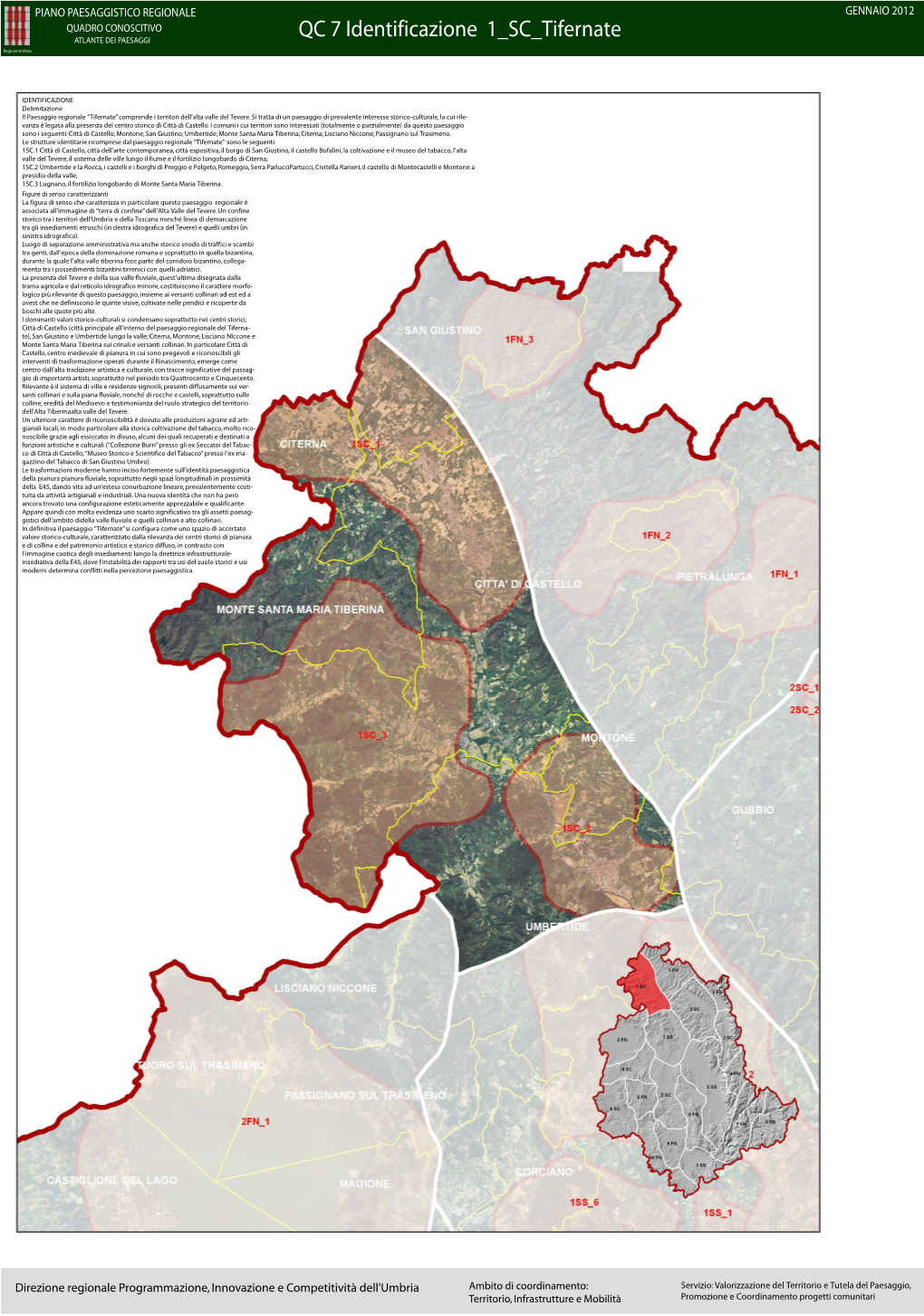 QC 7 Identificazione 1 SC Tifernate Regione Umbria