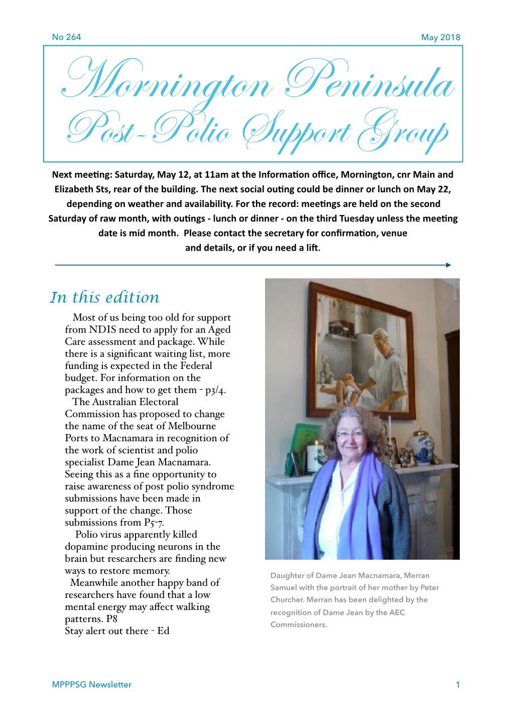 Mornington Peninsula Post-Polio Support Group News May 2018