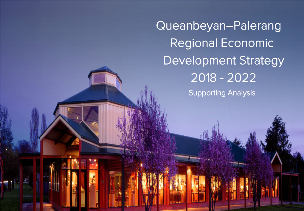 Regional Economic Development Strategy 2018 - 2022 Supporting Analysis Disclaimer Copyright