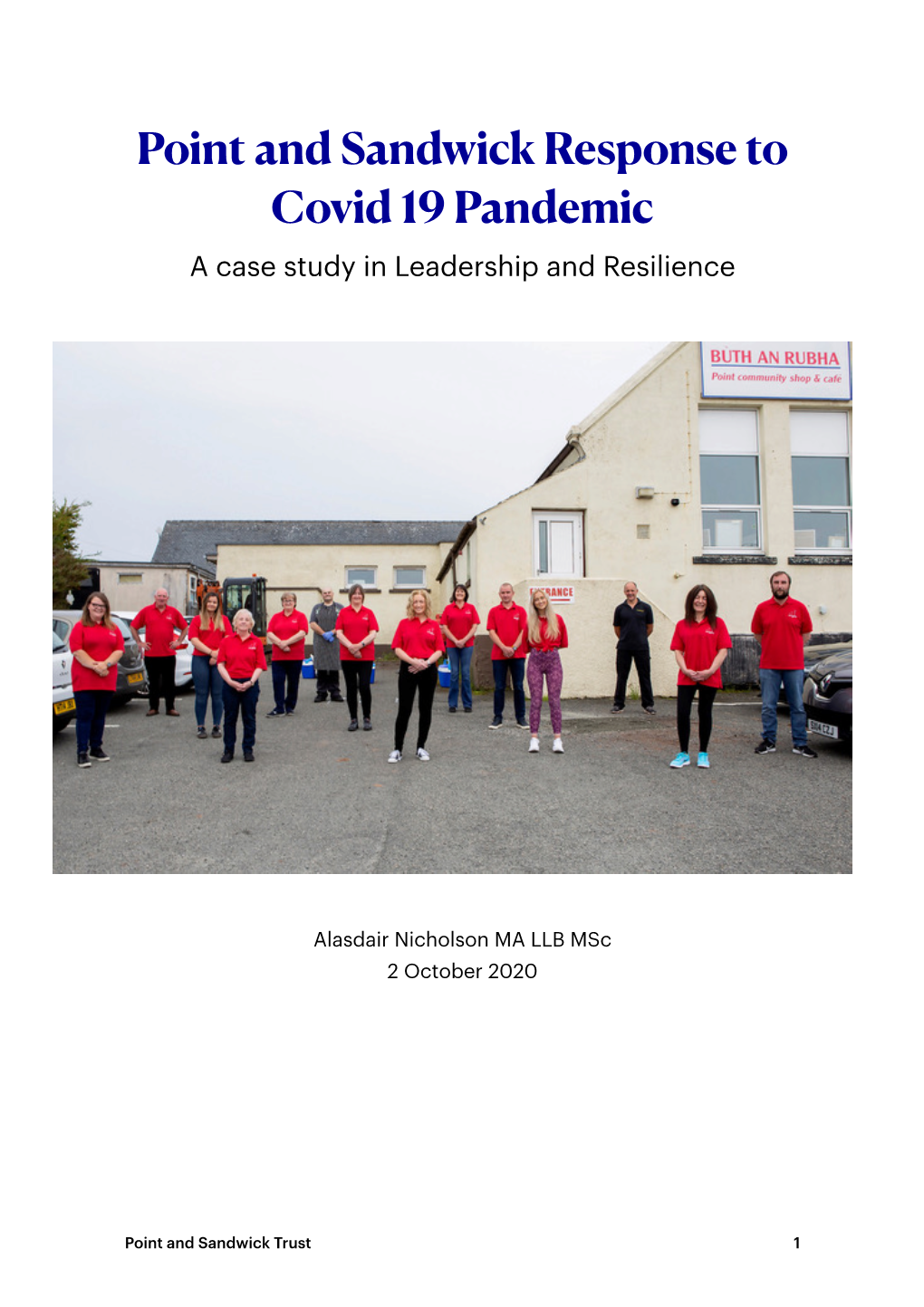 Point and Sandwick Response to Covid 19 Pandemic Copy