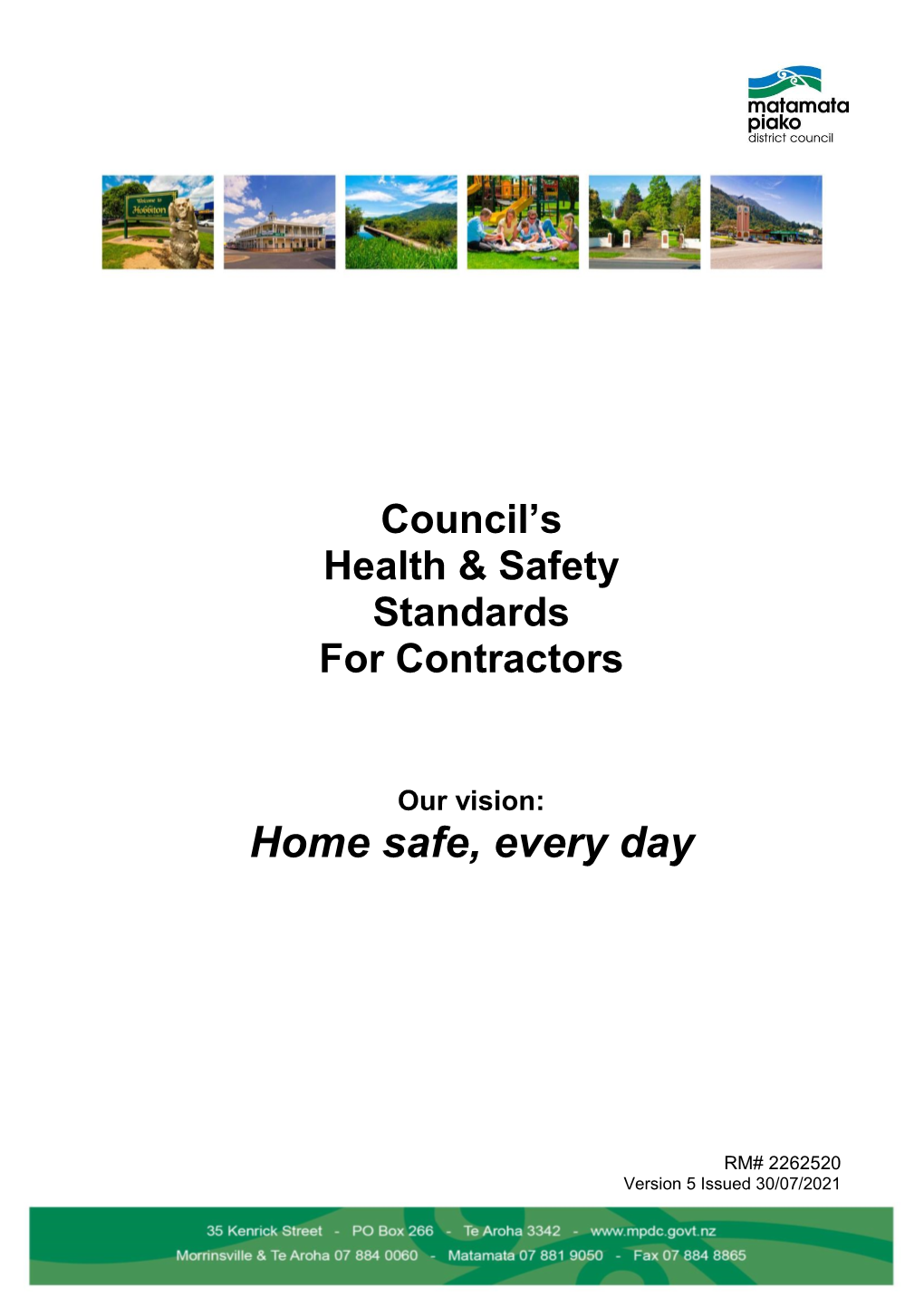 Download MPDC's Health and Safety Standards for Contractors