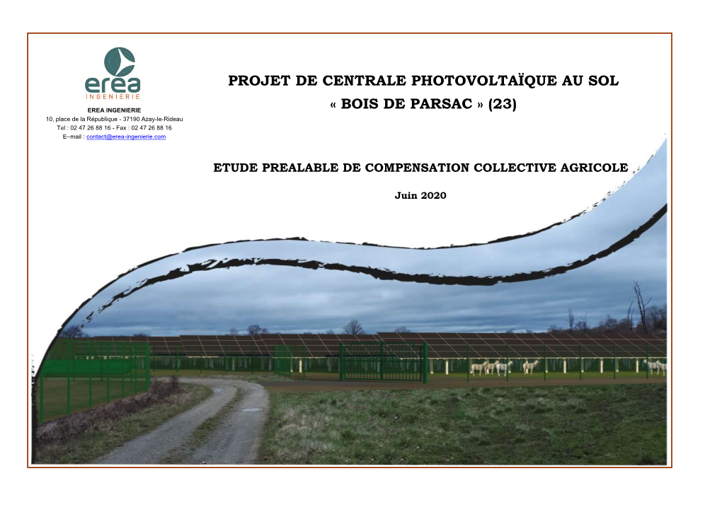 Projet De Centrale Photovoltaïque Au Sol « Bois De Parsac