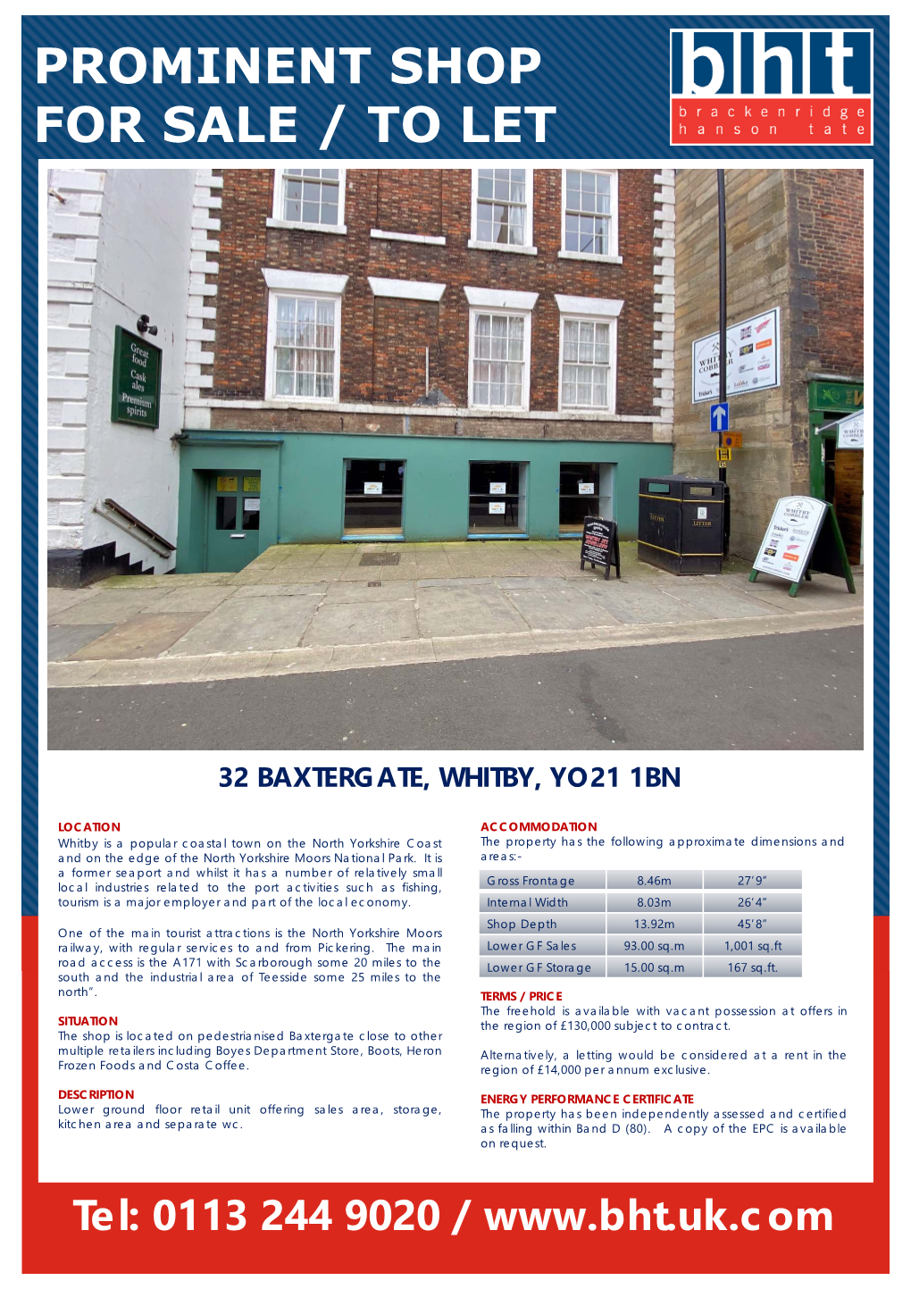 32 Baxtergate, Whitby, Yo21 1Bn