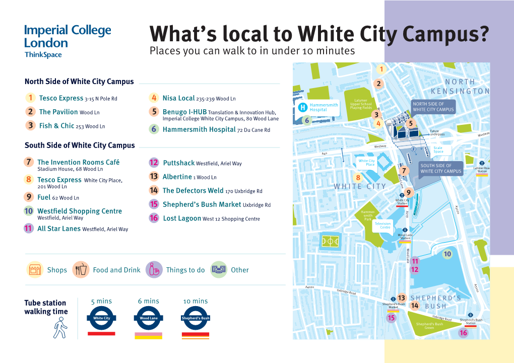 What's Local to White City Campus?