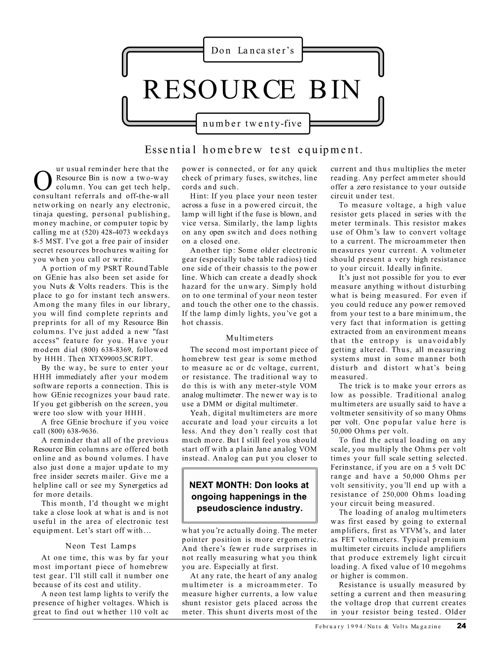 Resource Bin Archive II