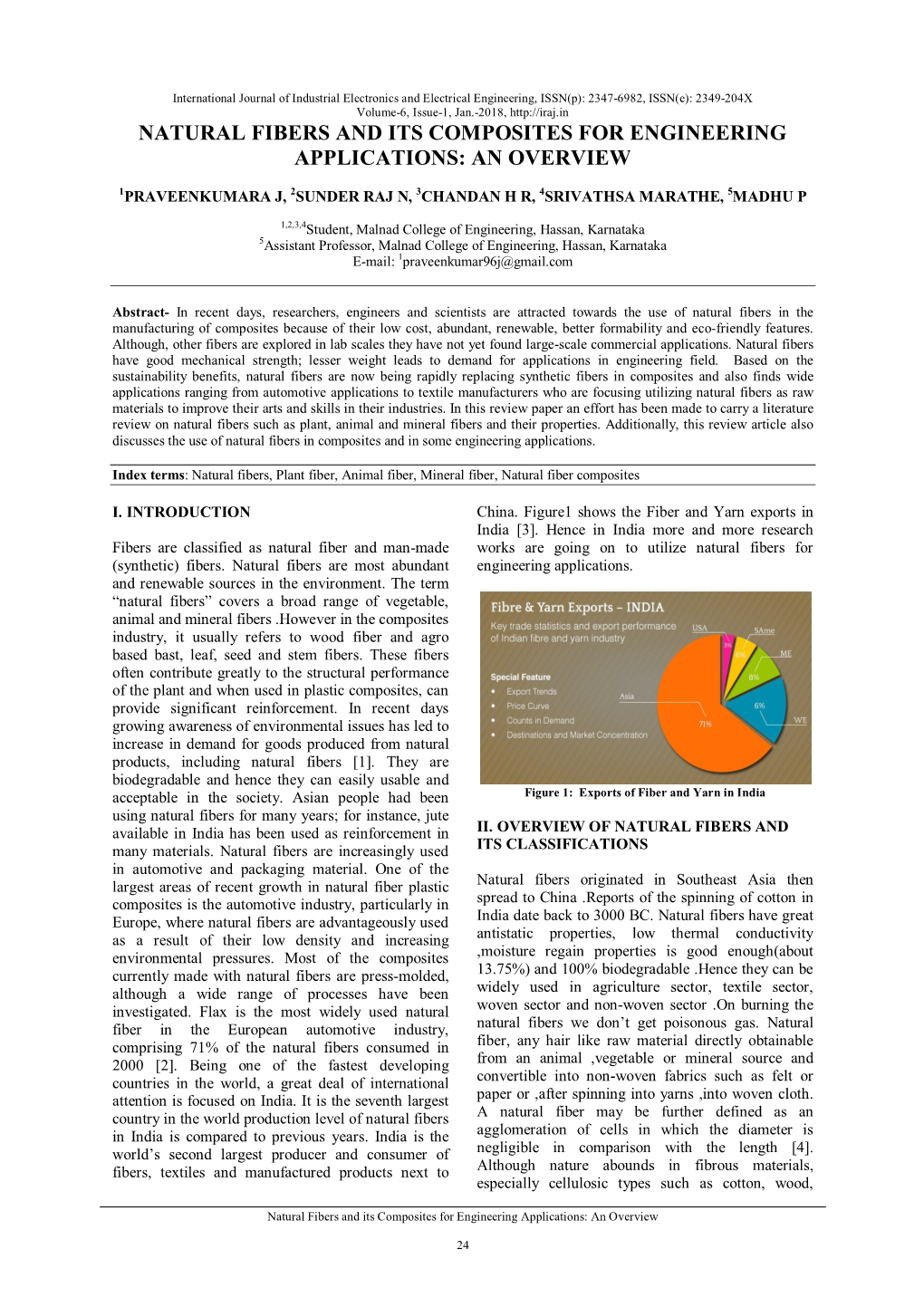 Natural Fibers and Its Composites for Engineering Applications: an Overview