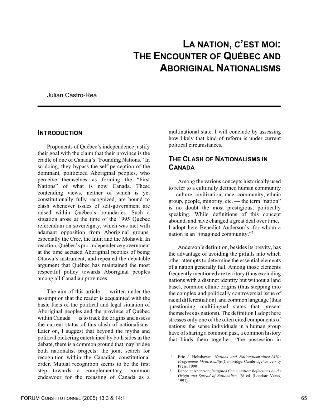 F:\Constitutional FORUM Constitutionnel\FORUM Volumes 12-15