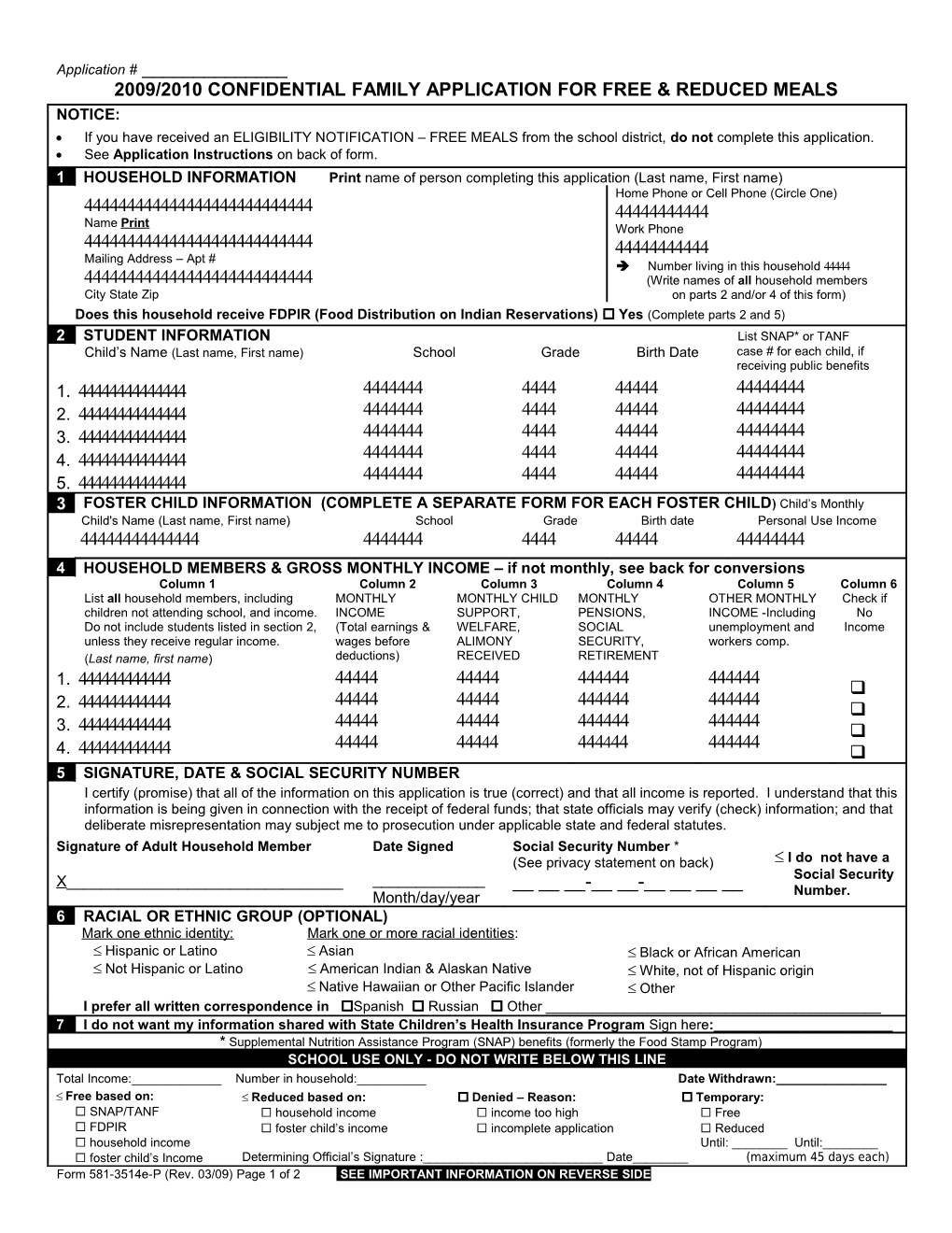 2001/2002 Confidential Income Statement Centers