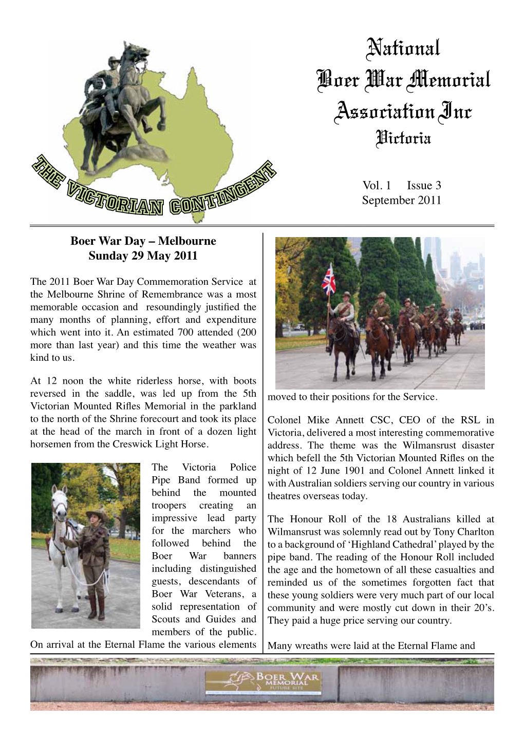 National Boer War Memorial Association Inc