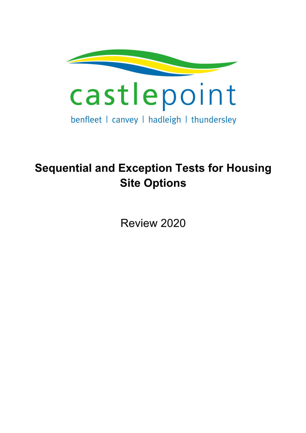 Sequential and Exception Tests for Housing Site Options Review 2020