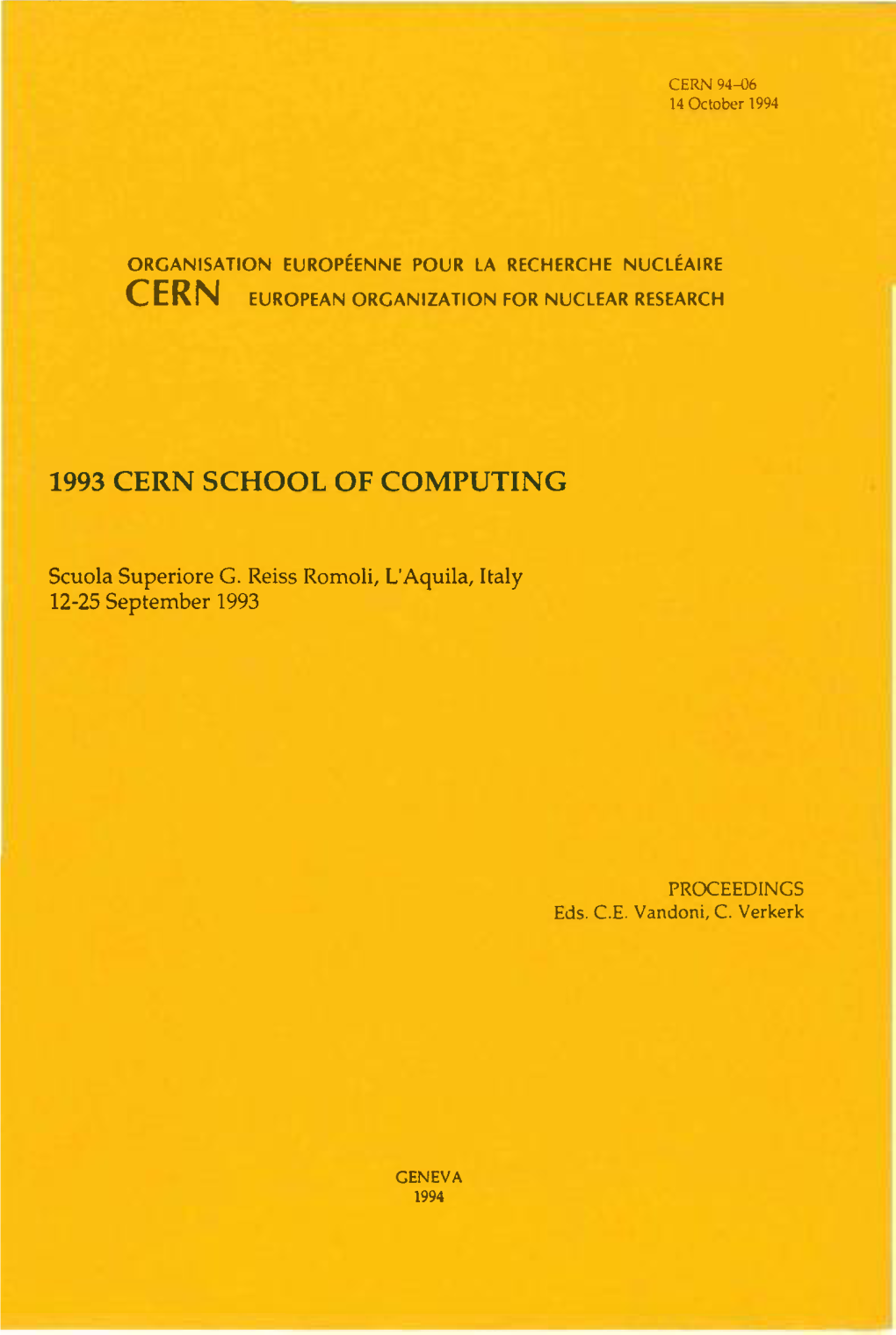 1993 Cern School of Computing