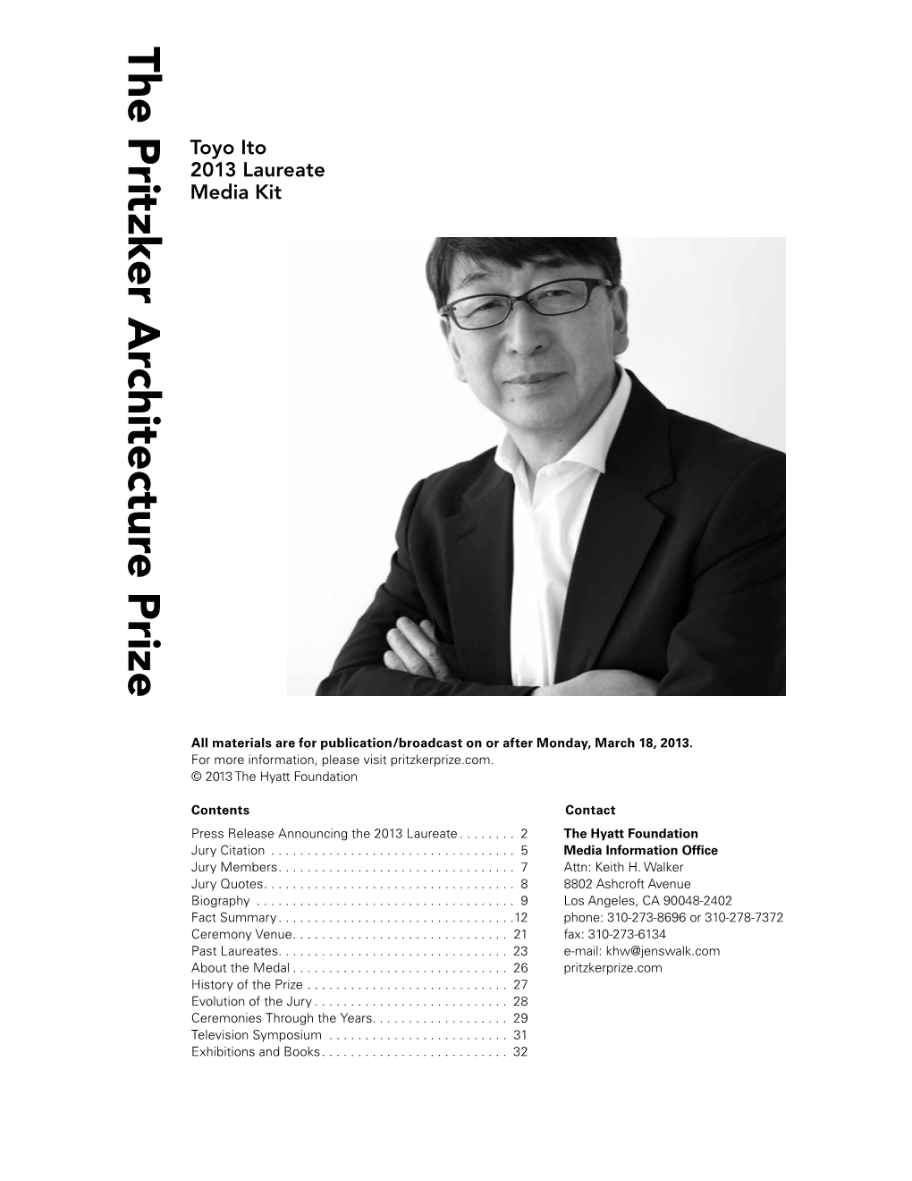 Toyo Ito 2013 Laureate Media Kit