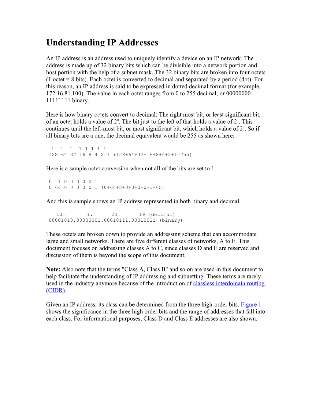 Understanding IP Addresses