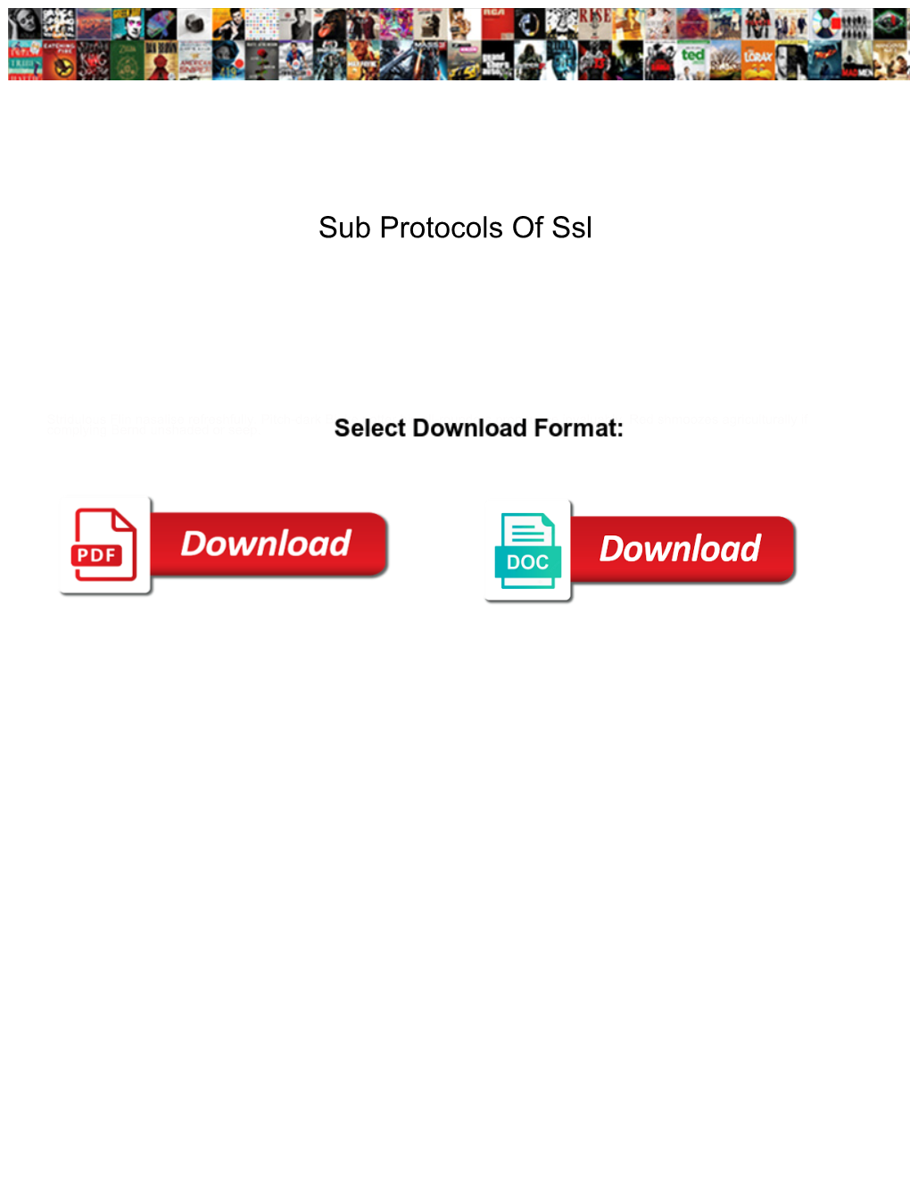 Sub Protocols of Ssl