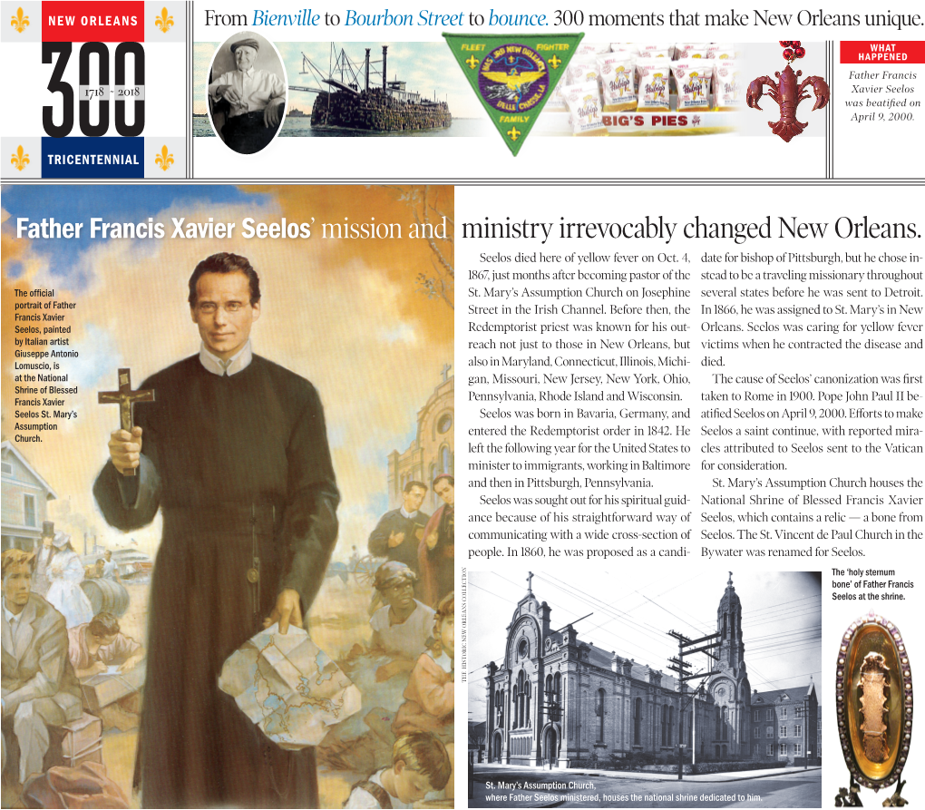 Father Francis Xavier Seelos' Mission and Ministry Irrevocably Changed