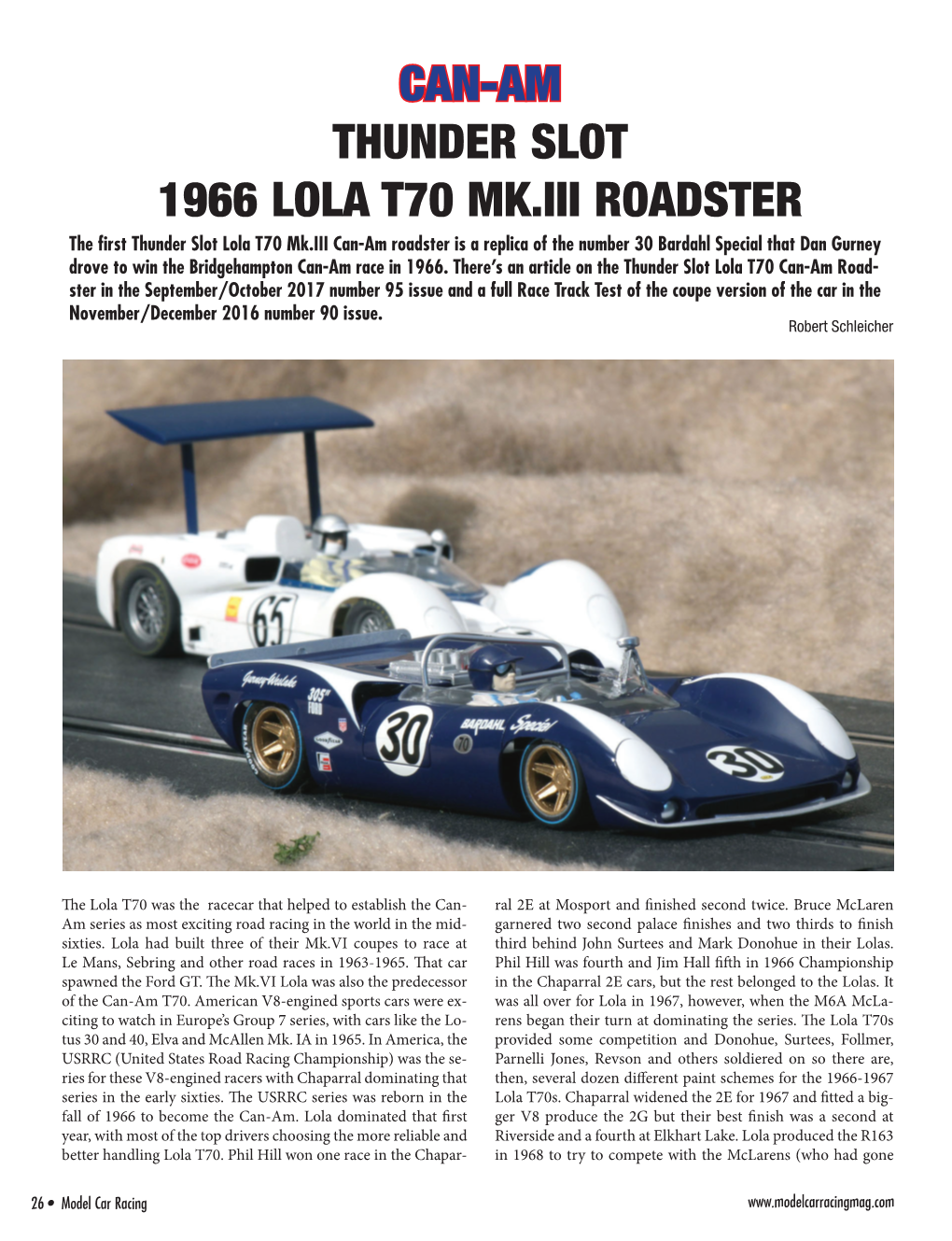 Can-Am Thunder Slot 1966 Lola T70 Mk.Iii Roadster