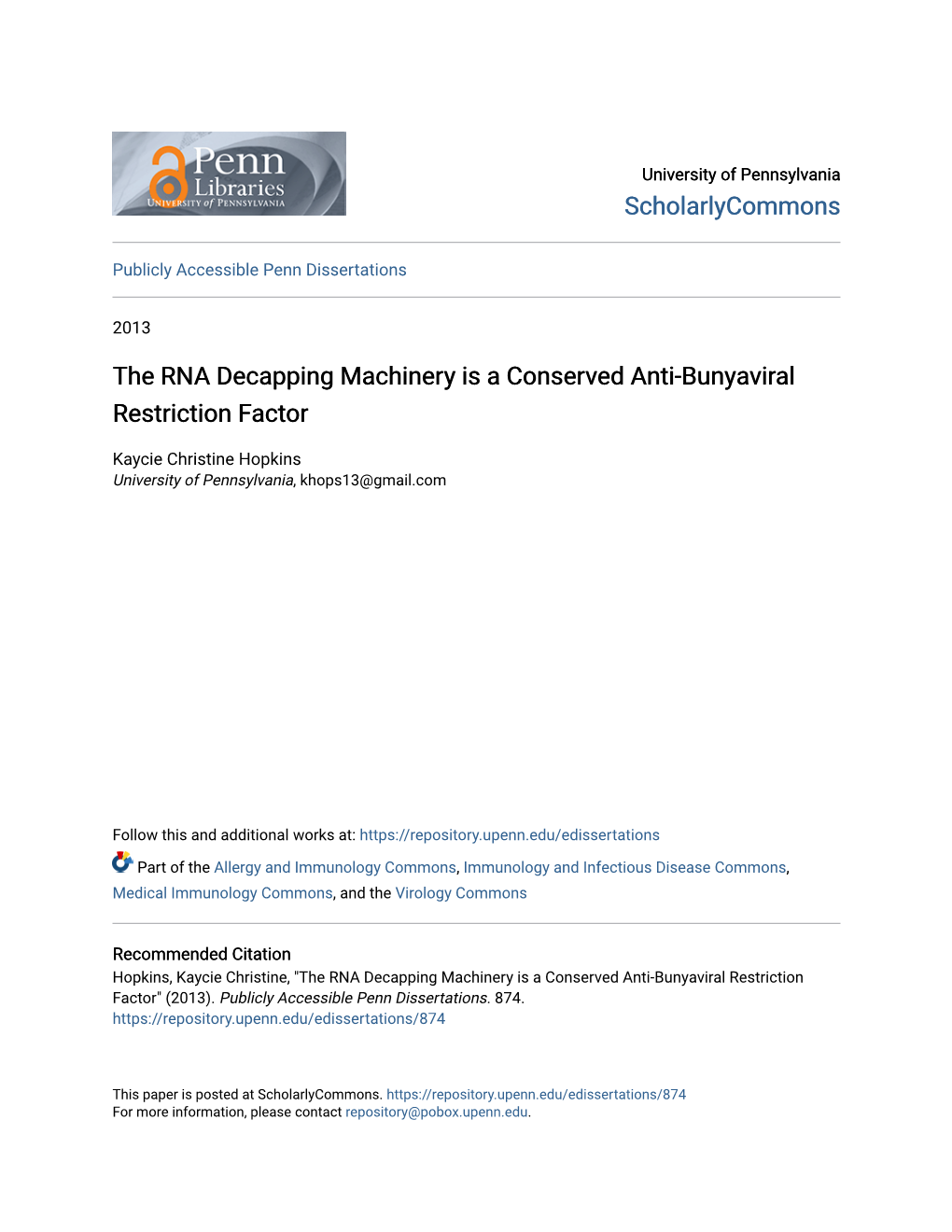 The RNA Decapping Machinery Is a Conserved Anti-Bunyaviral Restriction Factor