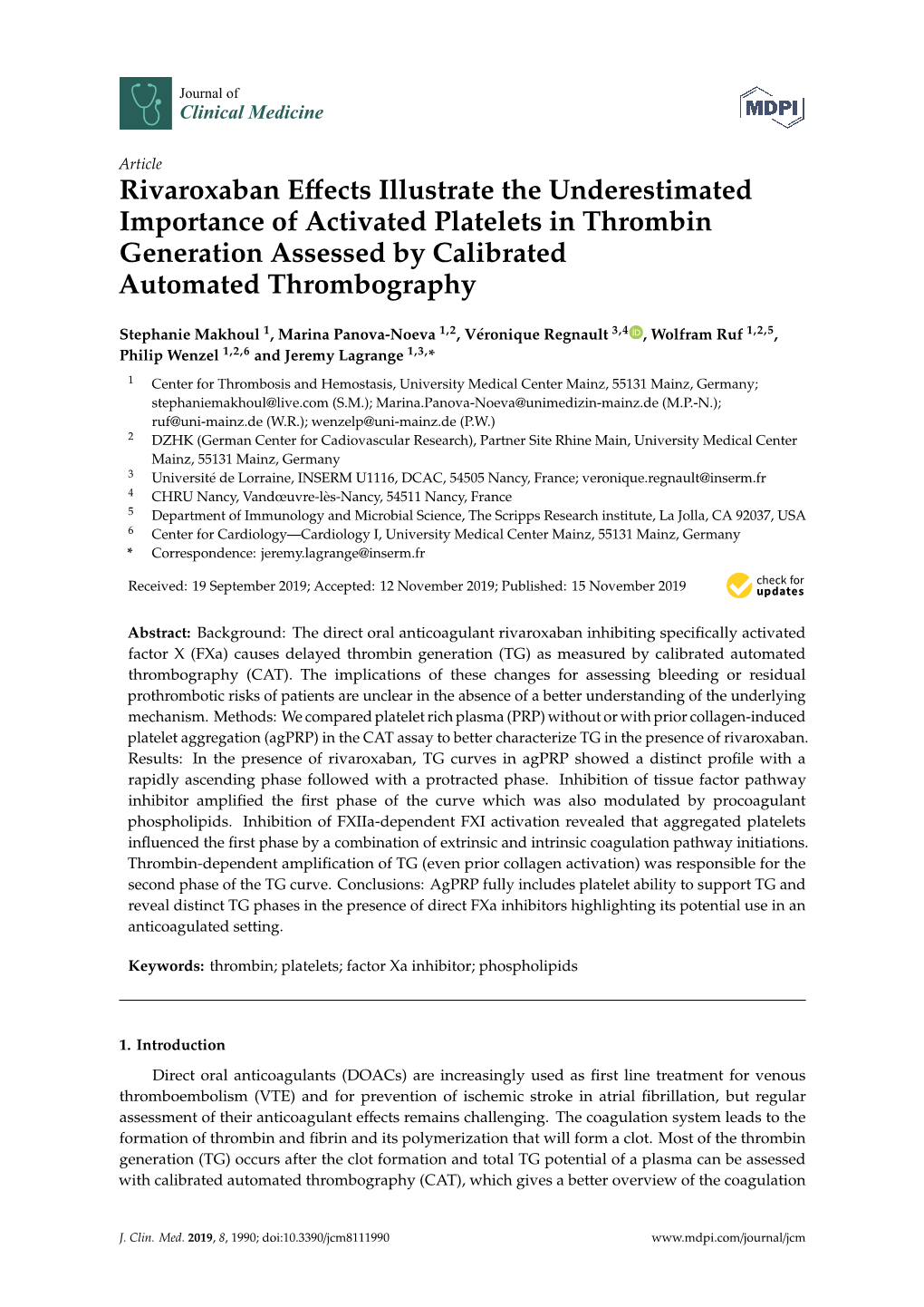 Rivaroxaban Effects Illustrate the Underestimated Importance Of