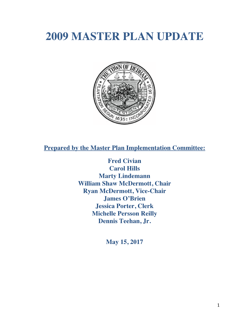 2009 Master Plan Update