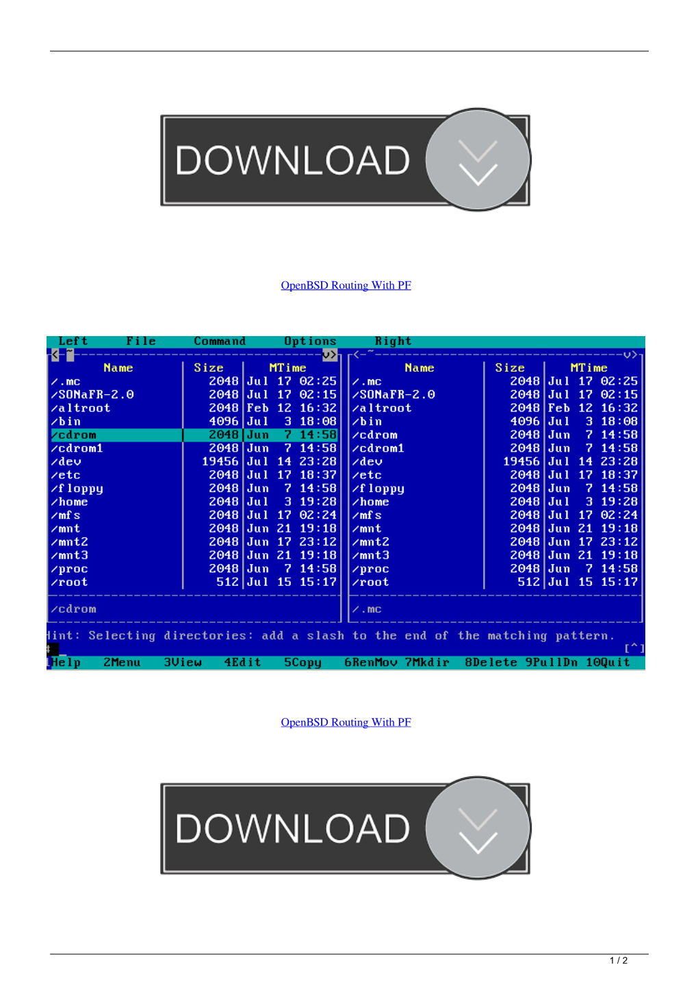 Openbsd Routing with PF