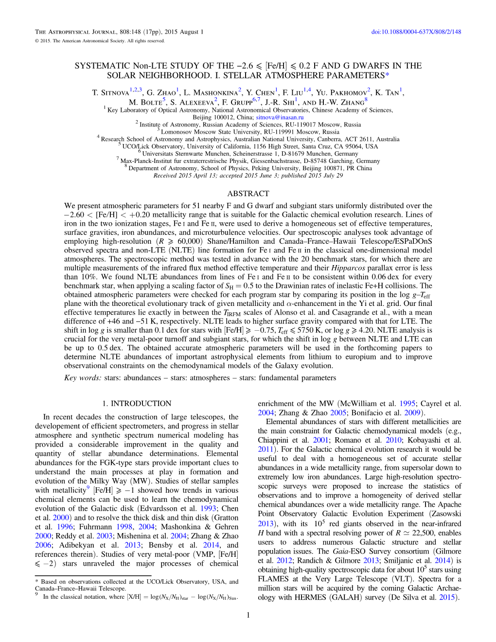 SYSTEMATIC Non-LTE STUDY of the −2.6 [Fe/H] 0.2 F and G