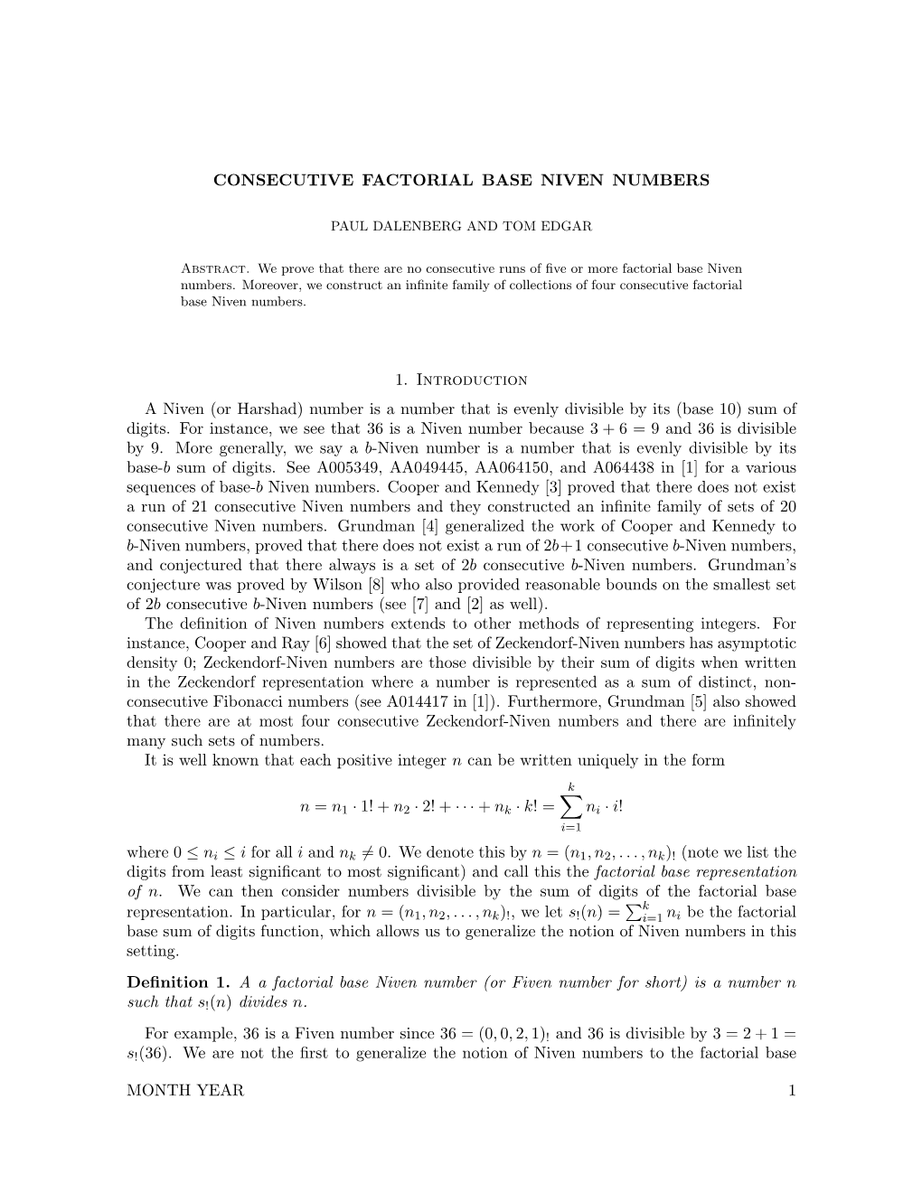 Consecutive Factorial Base Niven Numbers