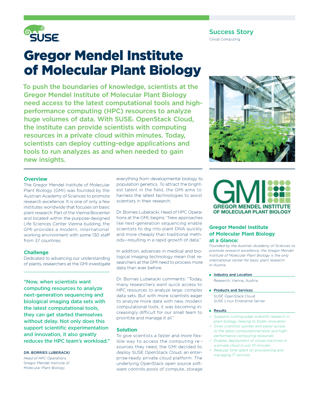 Gregor Mendel Institute of Molecular Plant Biology