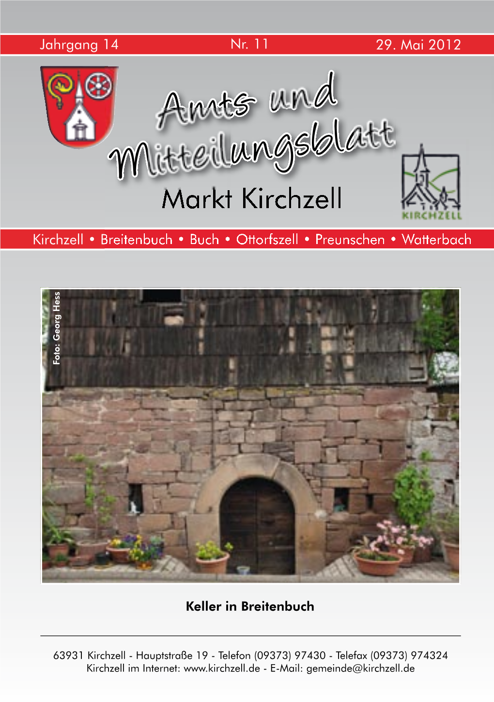 Amts- Und Mitteilungsblatt Markt Kirchzell